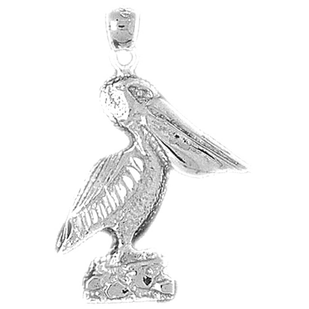 Sterling Silver Pelican Pendant