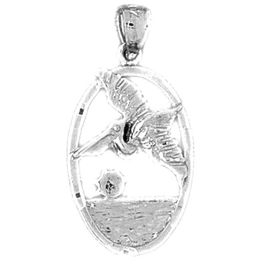 Sterling Silver Pelican Pendant