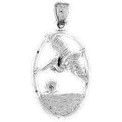 Sterling Silver Pelican Pendant