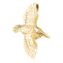Yellow Gold-plated Silver Pelican Pendant