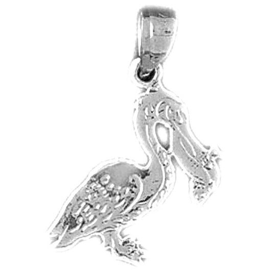 Sterling Silver Pelican Pendant