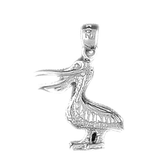 Sterling Silver Pelican Pendant