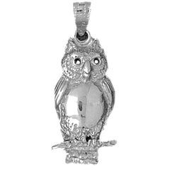 Sterling Silver Owl Pendant