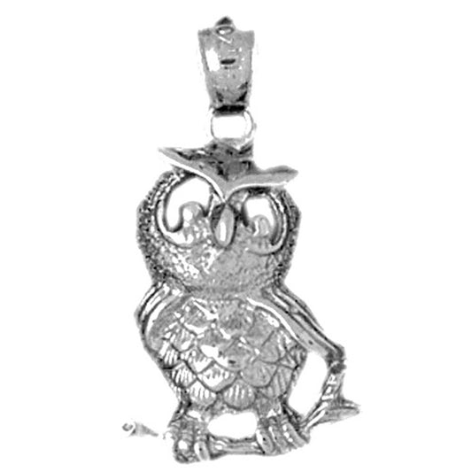 Sterling Silver Owl Pendant
