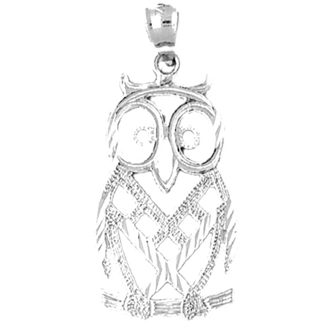 Sterling Silver Owl Pendant