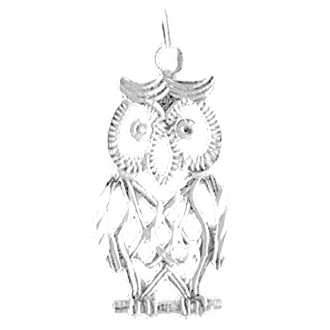 Sterling Silver Owl Pendant