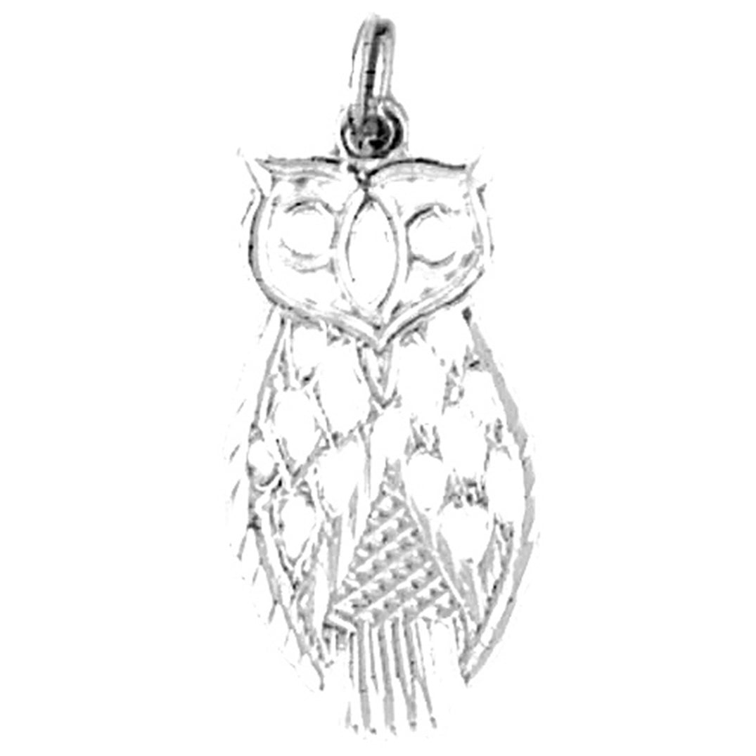 Sterling Silver Owl Pendant