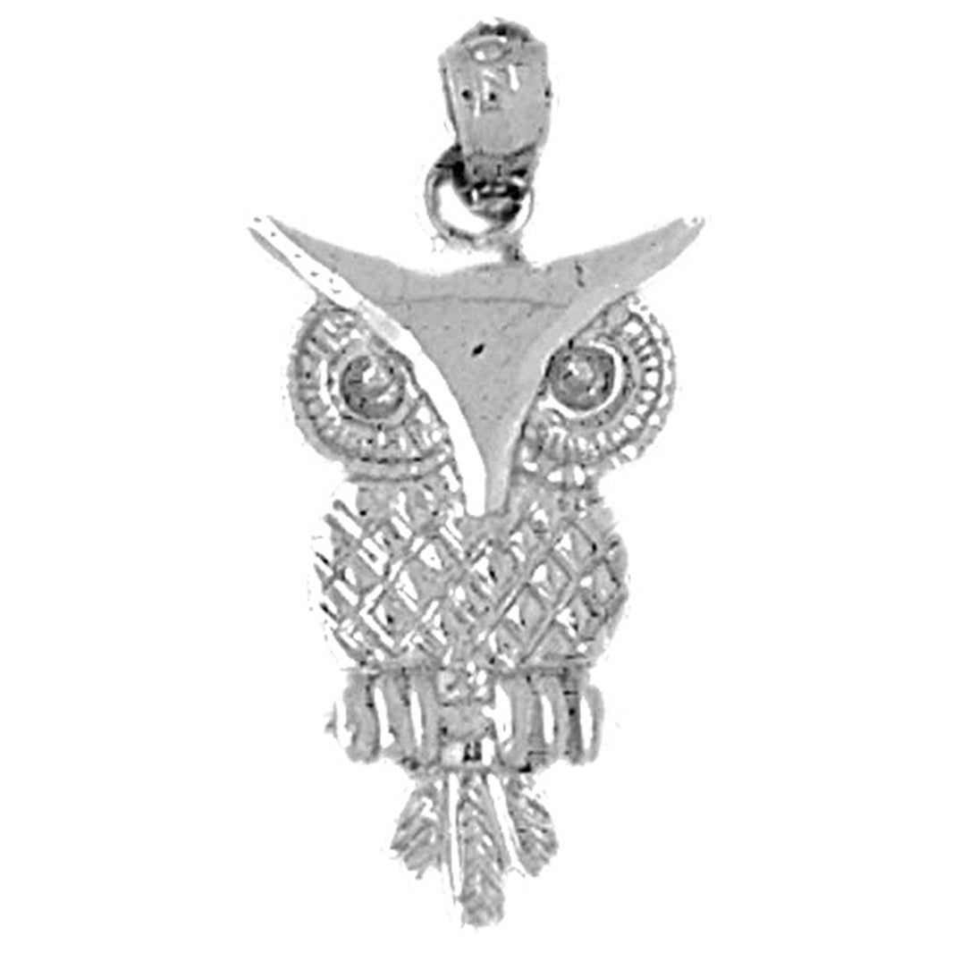 Sterling Silver Owl Pendant