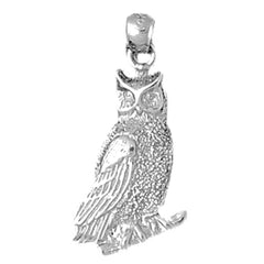 Sterling Silver Owl Pendant
