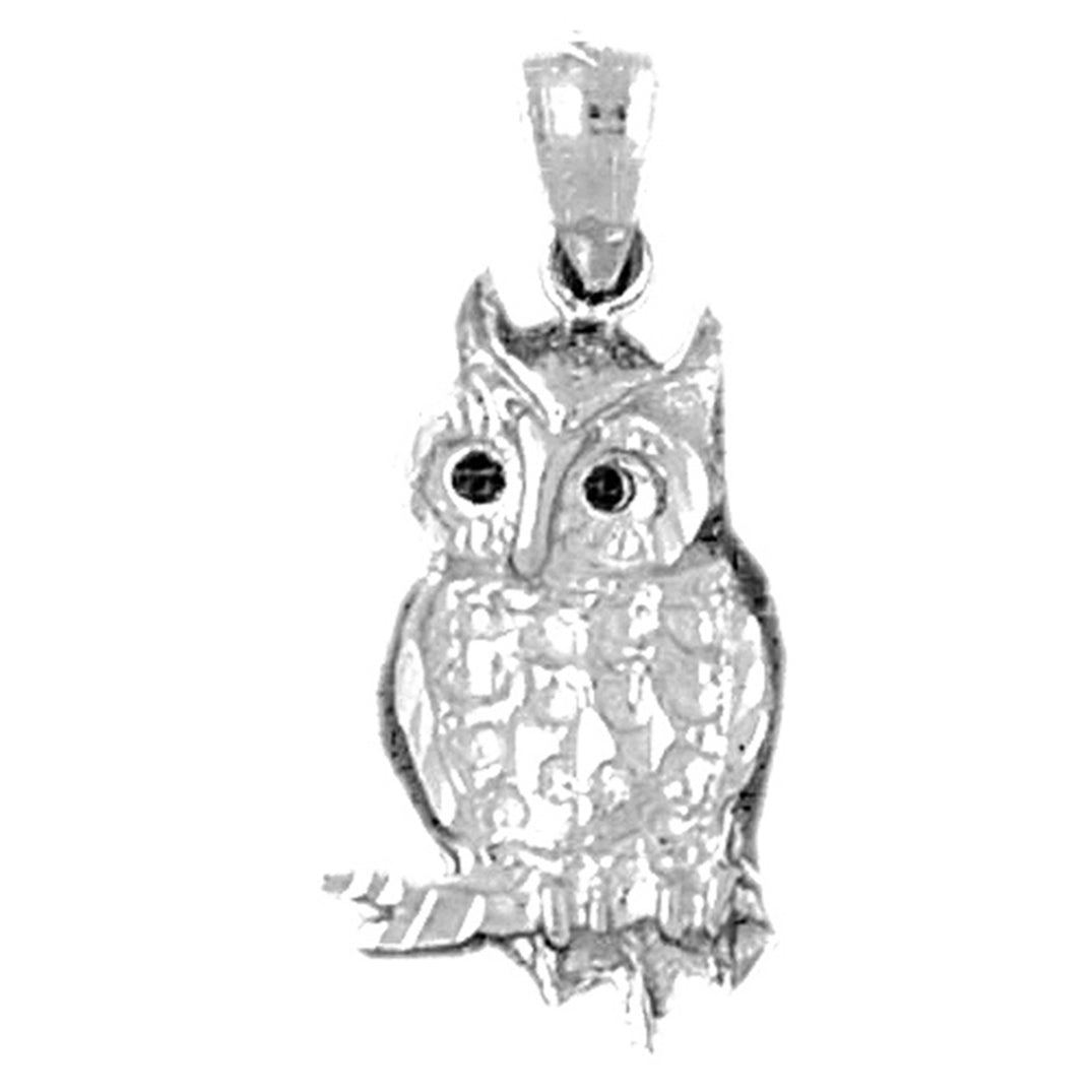 Sterling Silver Owl Pendant