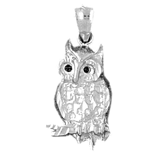 Sterling Silver Owl Pendant