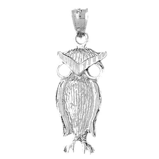 Sterling Silver Owl Pendant