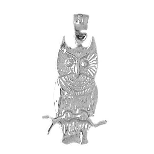 Sterling Silver Owl Pendant