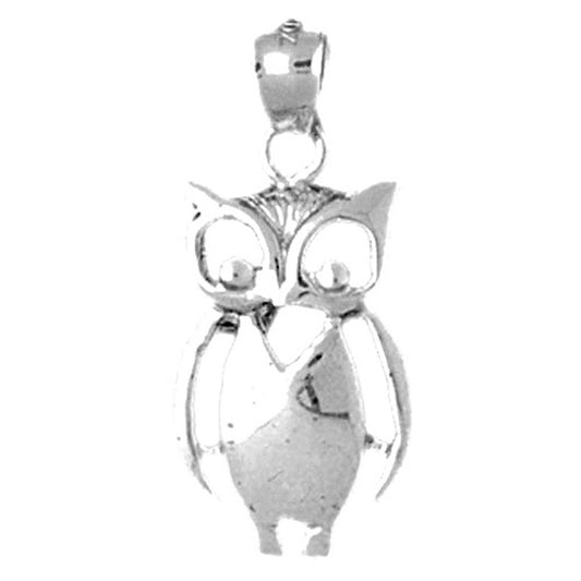 Sterling Silver Owl Pendant
