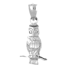 Sterling Silver Owl Pendant