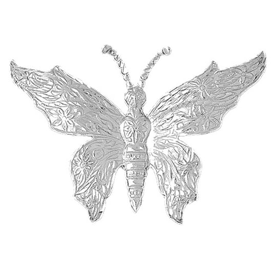 Sterling Silver Butterflies Pendant