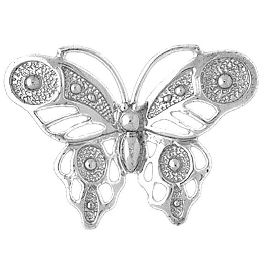 Sterling Silver Butterflies Pendant