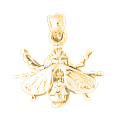 Yellow Gold-plated Silver Bee Pendant