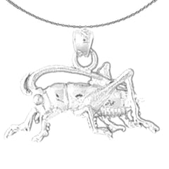 Sterling Silver Bee Pendant (Rhodium or Yellow Gold-plated)