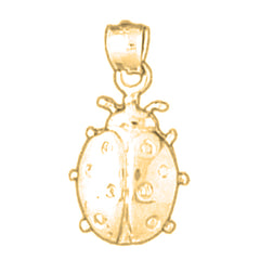 Yellow Gold-plated Silver Ladybug Pendant