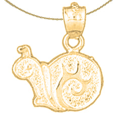 Colgante de caracol de plata de ley (bañado en rodio o oro amarillo)