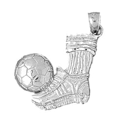 Sterling Silver Soccer Ball Pendant
