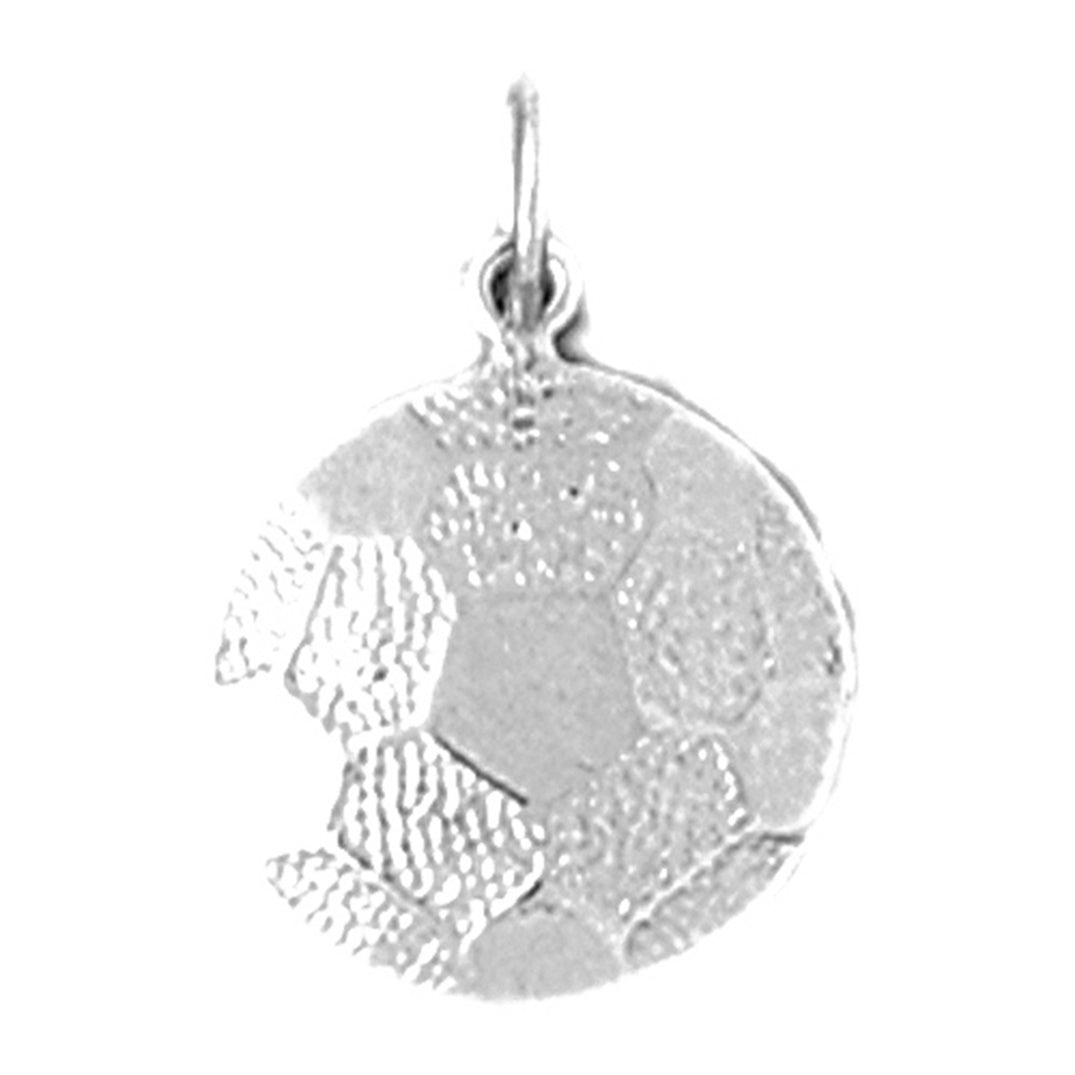 Sterling Silver Soccer Ball Pendant