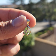 Sterling Silver Nautilis Shell Pendant (Rhodium or Yellow Gold-plated)