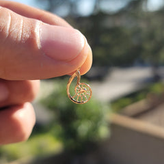 Sterling Silver Nautilis Shell Pendant (Rhodium or Yellow Gold-plated)