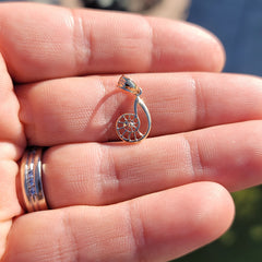 Sterling Silver Nautilis Shell Pendant (Rhodium or Yellow Gold-plated)