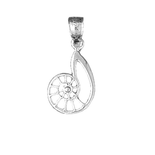 Sterling Silver Nautilis Shell Pendant