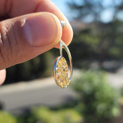 Sterling Silver Nautilis Shell Pendant (Rhodium or Yellow Gold-plated)