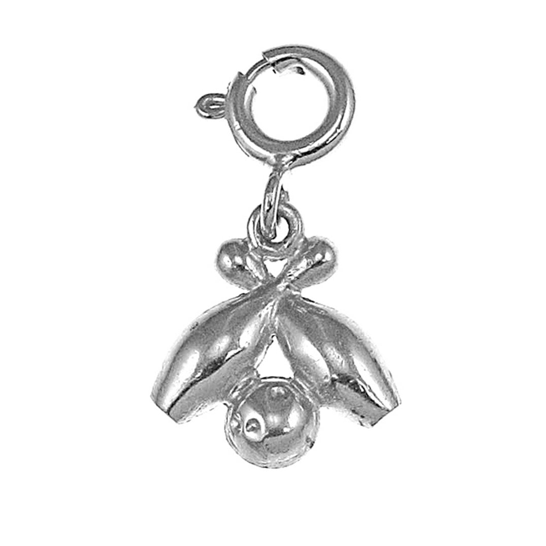 Sterling Silver Bowling Pin And Ball Pendant