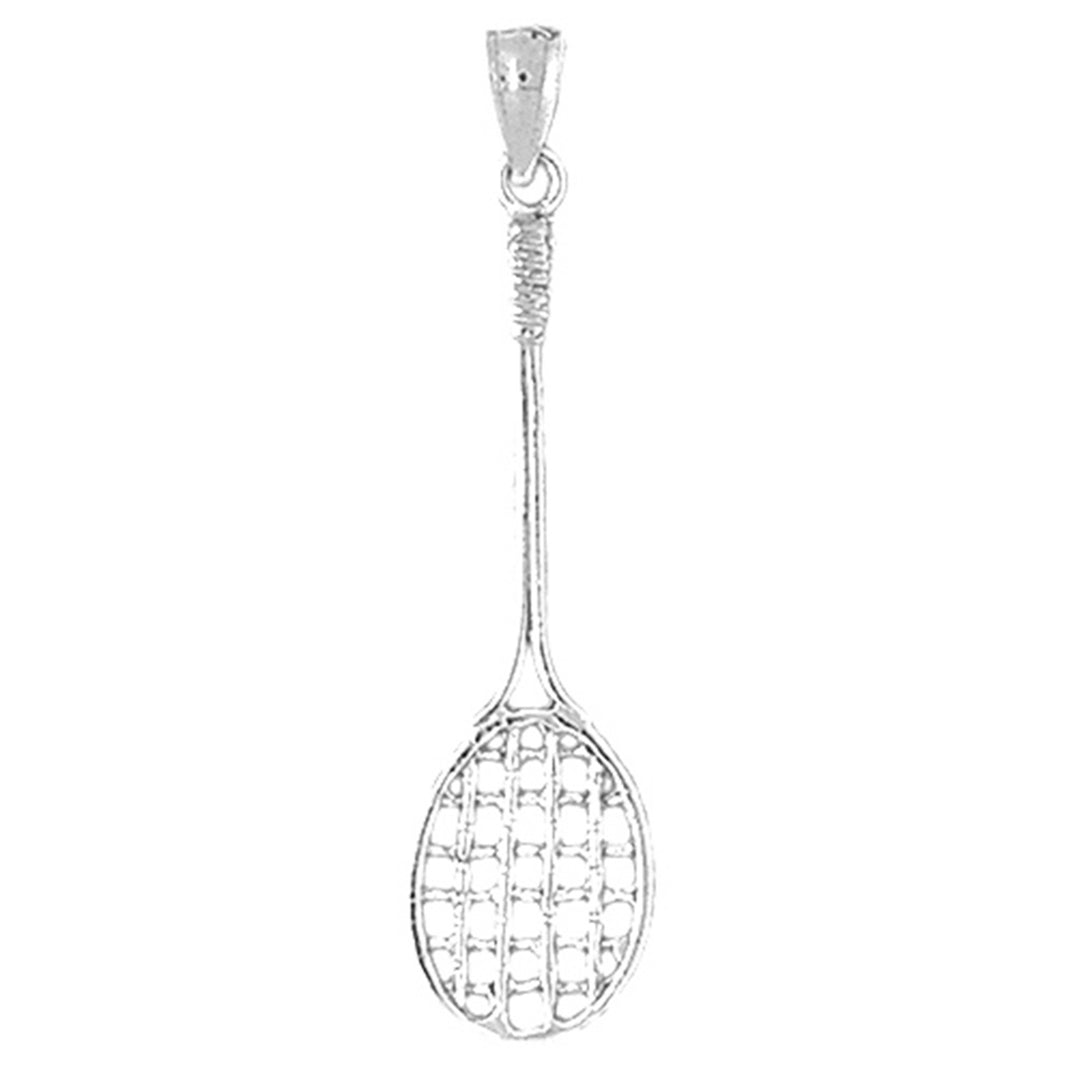 Sterling Silver Tennis Racquets Pendant