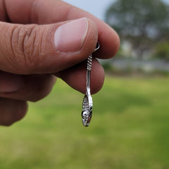 Sterling Silver Tennis Racquets Pendant (Rhodium or Yellow Gold-plated)