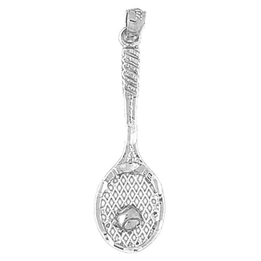 Sterling Silver Tennis Racquets Pendant