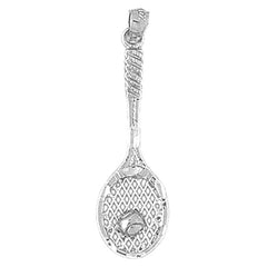 Sterling Silver Tennis Racquets Pendant