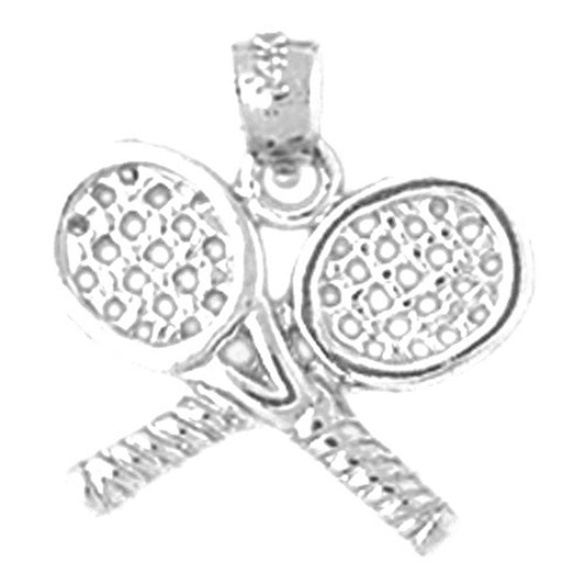 Sterling Silver Tennis Racquets Pendant
