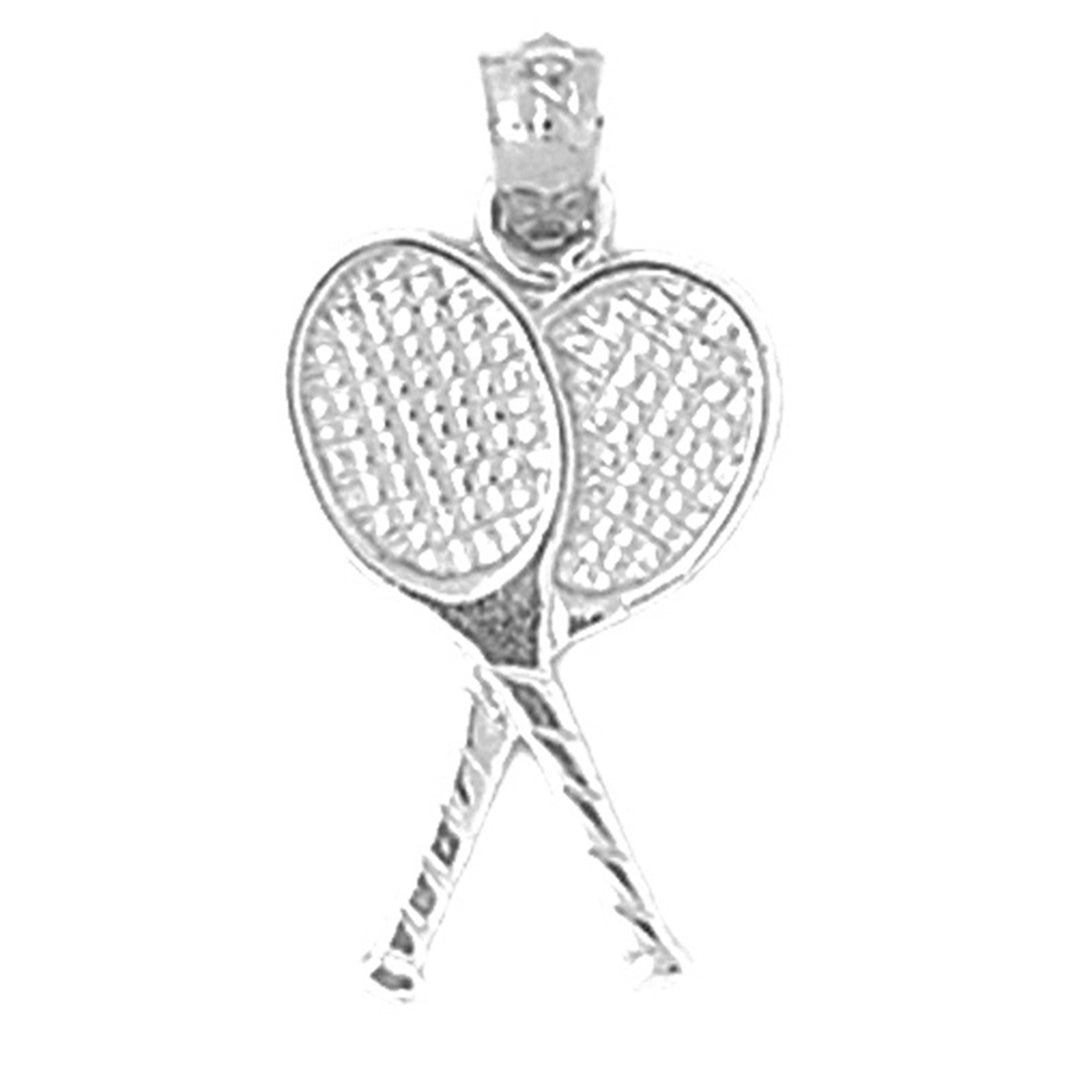 Sterling Silver Tennis Racquets Pendant