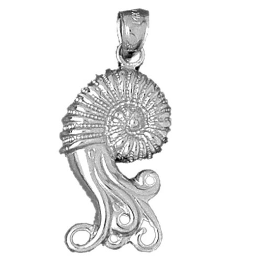 Sterling Silver Nautilis Shell Pendant