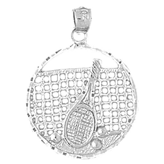 Sterling Silver Tennis Racquets Pendant