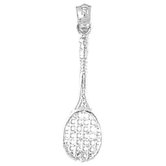 Sterling Silver Tennis Racquets Pendant