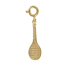 Yellow Gold-plated Silver Tennis Racquets Pendant