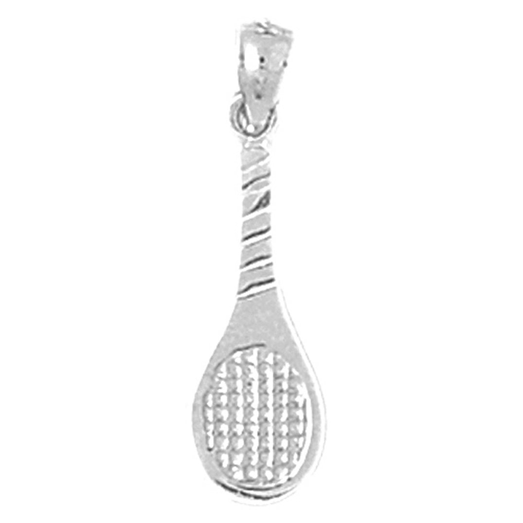 Sterling Silver Tennis Racquets Pendant