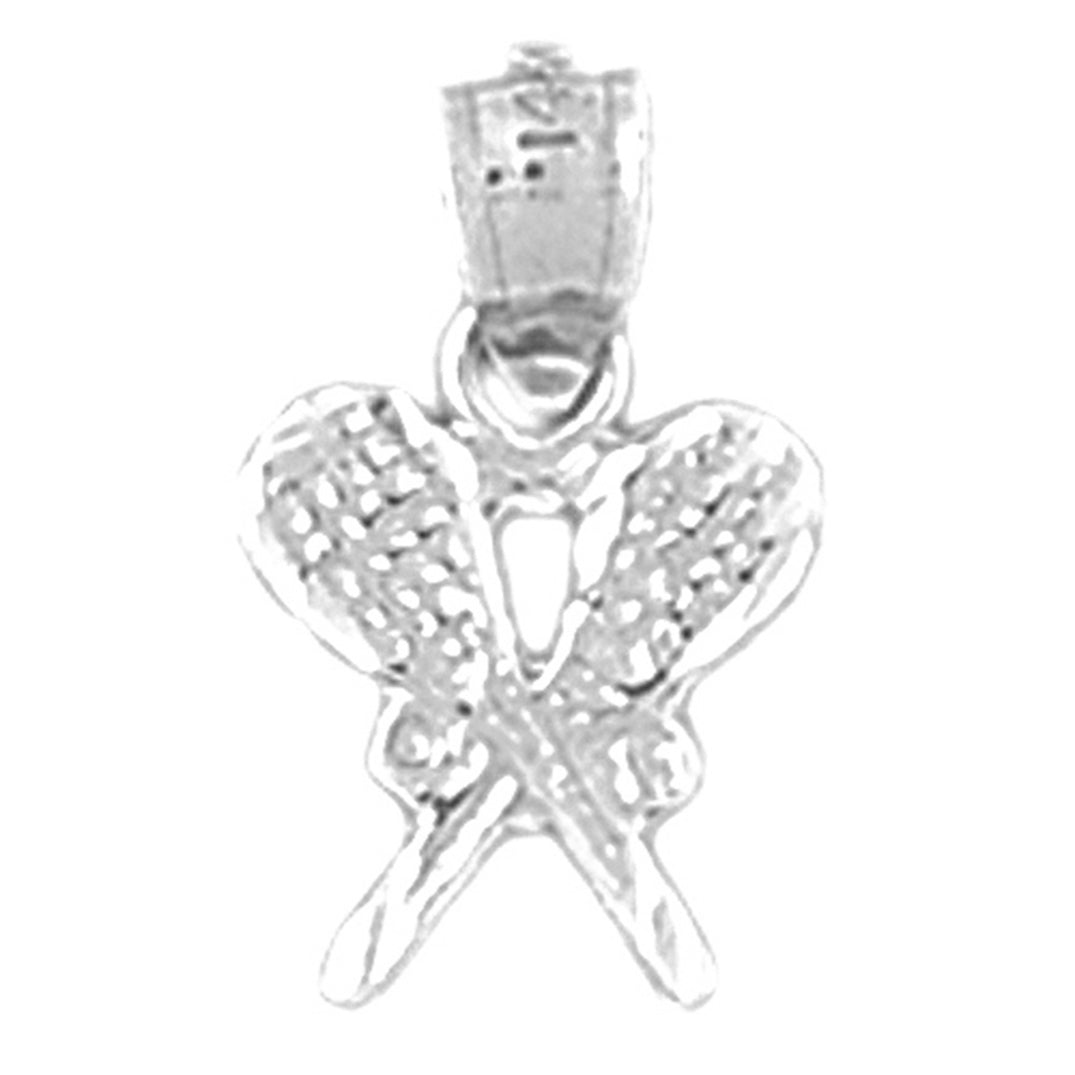 Sterling Silver Tennis Ball Pendant