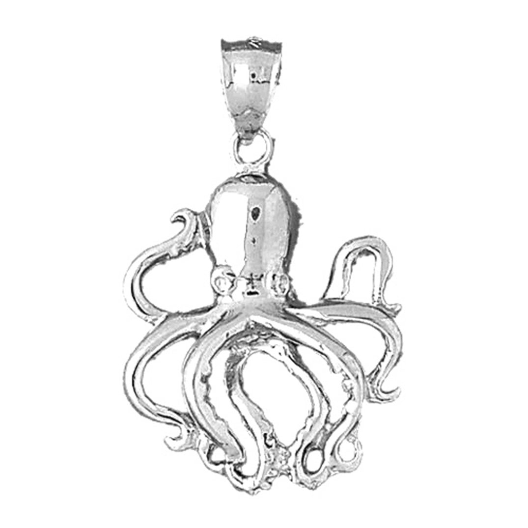 Sterling Silver Octopus Pendant