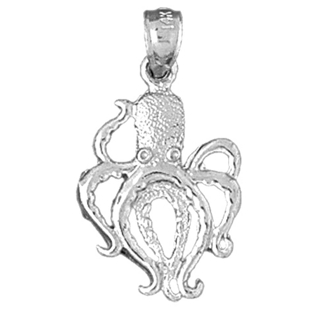 Sterling Silver Octopus Pendant