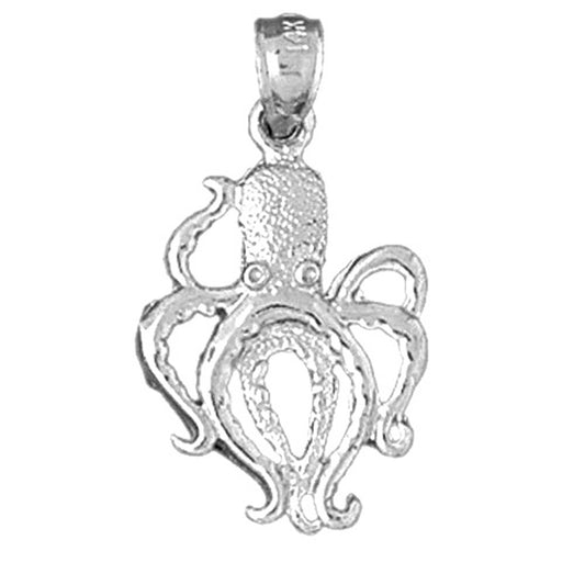 Sterling Silver Octopus Pendant