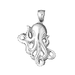 Sterling Silver Octopus Pendant