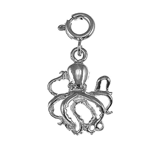 Sterling Silver Octopus Pendant